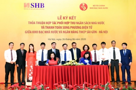 Kho bạc Nhà nước và SHB hợp tác về việc thu ngân sách nhà nước và thanh toán song phương điện tử