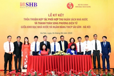 KBNN và SHB ký kết thỏa thuận hợp tác phối hợp thu NSNN và thanh toán song phương điện tử