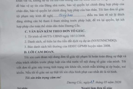 Quốc Oai – Hà Nội: Ý kiến người dân trong việc đền bù dự án sinh thái