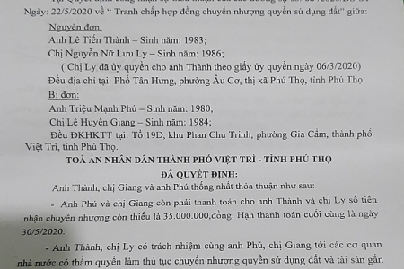 Cần làm rõ những vướng mắc trong quá trình sang tên Sổ đỏ tại Phú Thọ