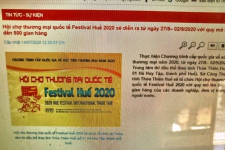 Hội chợ Festival Huế 2020 là hội chợ quốc tế?