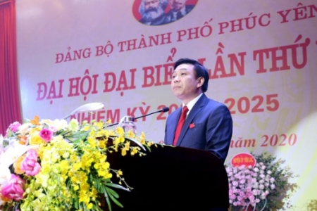 TP. Phúc Yên (Vĩnh Phúc): Khai mạc Đại hội đại biểu Đảng bộ thành phố nhiệm kỳ 2020 – 2025