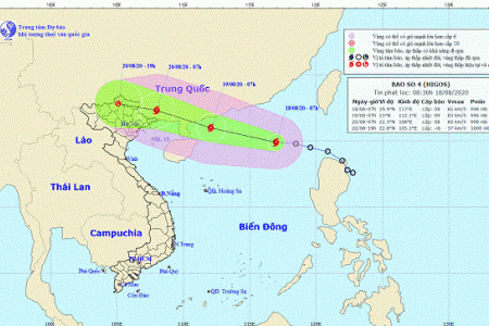 Bão số 4 giật cấp 10 trên Biển Đông, Bắc Bộ có mưa lớn đến cuối tuần