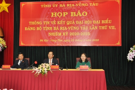 Bà Rịa - Vũng Tàu: Họp báo thông tin về kết quả Đại hội đại biểu Đảng bộ tỉnh lần thứ VII nhiệm kỳ 2020-2025