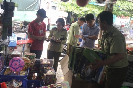 Cục QLTT Thái Bình: Tịch thu, buộc tiêu huỷ 186 sản phẩm đồ chơi trẻ em không có nguồn gốc xuất xứ của hàng hóa