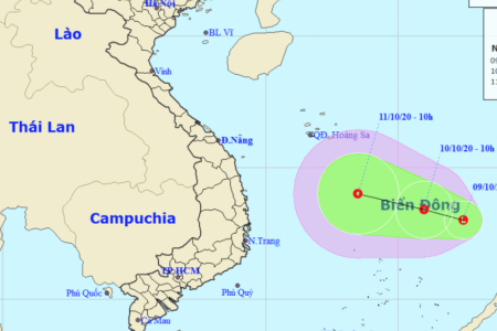 Biển Đông lại xuất hiện vùng áp thấp, có khả năng mạnh lên thành áp thấp nhiệt đới