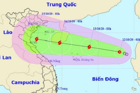 Áp thấp nhiệt đới hướng vào miền Trung, khả năng mạnh lên thành bão số 7