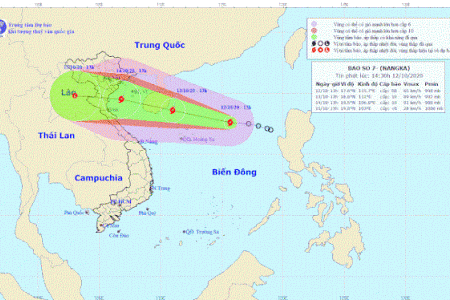 Xuất hiện cơn bão số 7, tên quốc tế NANGKA