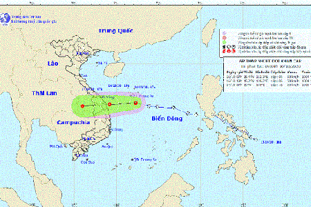 Chiều nay, áp thấp nhiệt đới vào vùng biển Đà Nẵng - Bình Định