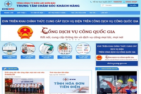 Tra cứu điện năng tiêu thụ hàng ngày trên Website chăm sóc khách hàng