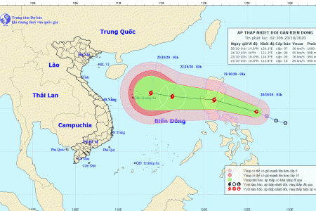 Áp thấp nhiệt đới đang hướng vào biển Đông, có khả năng mạnh lên thành bão