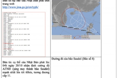 Bác thông tin bão số 8 có khả năng mạnh lên tới cấp 17