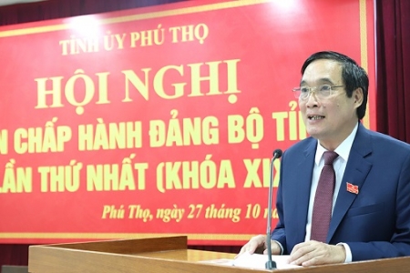 Ông Bùi Minh Châu tái đắc cử Bí thư Tỉnh uỷ Phú Thọ