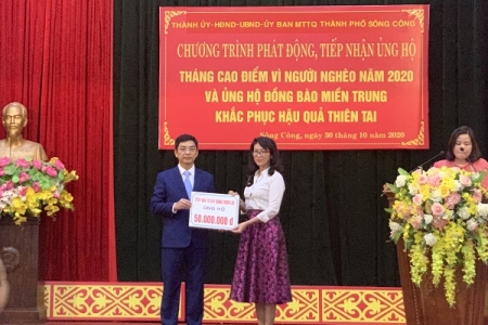 Thành phố Sông Công phát động tháng cao điểm vì người nghèo và ủng hộ đồng bào miền Trung