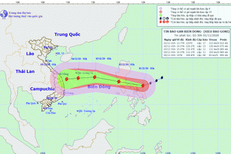 Siêu bão Goni di chuyển nhanh, suy yếu khi vào Biển Đông