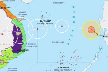Bão số 10 sẽ suy yếu thành áp thấp nhiệt đới khi vào bờ