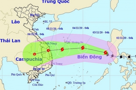 Bão Goni đã vào Biển Đông, hướng vào Đà Nẵng và Phú Yên