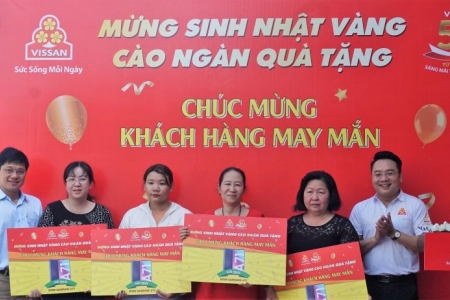 Vissan trao 4 giải Nhất cho khách hàng trúng thưởng chương trình “Mừng sinh nhật Vàng, cào ngàn quà tặng”