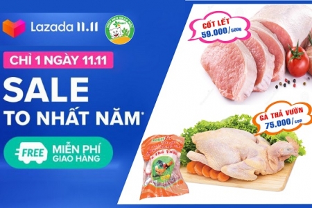 SAGRIFOOD đồng hành cùng Lazada trong lễ hội mua sắm 11/11