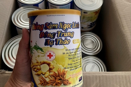 TPCN nhãn hiệu Hồng Sâm Ngọc Linh Đông Trùng Hạ Thảo bị bắt khi đang giới thiệu sản phẩm tại một buổi Hội thảo