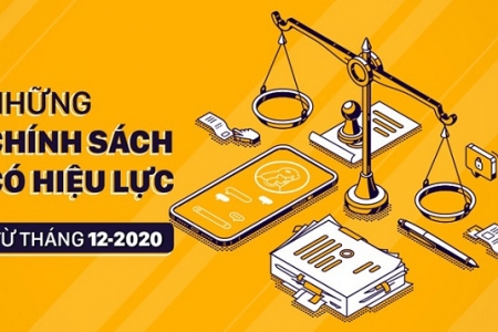 Những chính sách nổi bật có hiệu lực từ tháng 12/2020