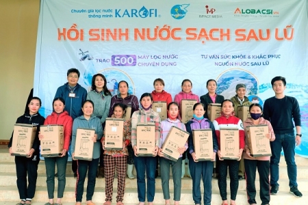 Karofi với “Hồi sinh nước sạch từ vùng lũ”: Tặng 500 máy lọc chuyên biệt cho miền Trung