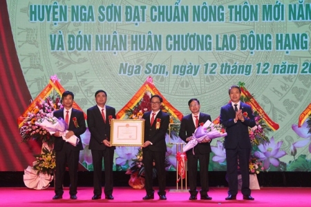 Huyện Nga Sơn (Thanh Hóa): Công bố đạt chuẩn Nông thôn mới và đón nhận Huân chương Lao động hạng ba