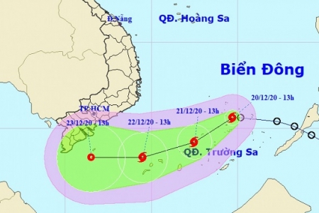 Bão số 14 hình thành trên Biển Đông