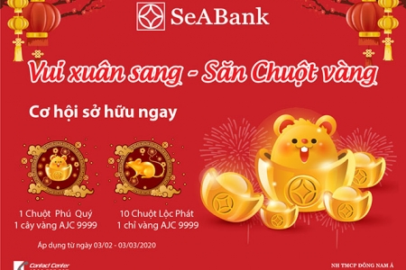 Dùng ngân hàng điện tử SeABank “Vui Xuân sang, săn chuột vàng”