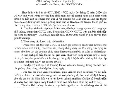 Vĩnh Phúc: Học sinh nghỉ thêm 1 tuần để phòng dịch nCoV