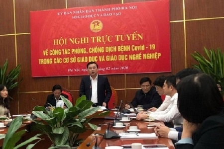 Sở GD&ĐT Hà Nội họp trực tuyến 31 điểm cầu về công tác phòng chống dịch Covid-19