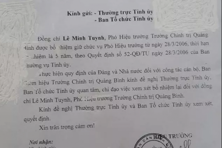 Quảng Bình: Phó hiệu trưởng trường chính trị hết thời hạn bổ nhiệm 9 năm vẫn... làm việc bình thường?