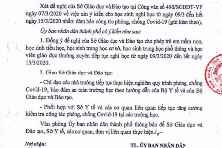 Hải Phòng: Kéo dài thời gian cho học sinh nghỉ học do dịch bệnh Covid-19.