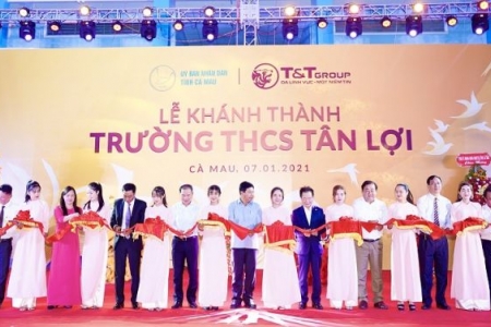 Tập đoàn T&T Group tài trợ xây dựng trường học tại tỉnh Cà Mau