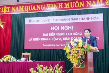 Agribank Nam Thanh Hóa đạt giải thưởng Đơn vị có kết quả thu dịch vụ tốt nhất năm 2020