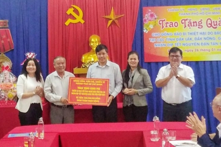 TPHCM: Hỗ trợ Gia Lai 500 triệu đồng chăm lo Tết cho người dân bị ảnh hưởng bởi thiên tai, bão lũ