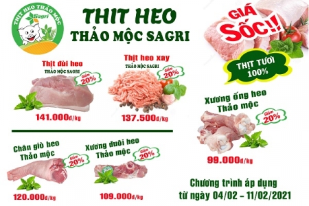 Sagrifood đồng hành cùng người tiêu dùng - giảm giá sốc 20%