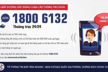 Công bố đường dây nóng tiếp nhận thông tin về nguy cơ lây nhiễm Covid-19