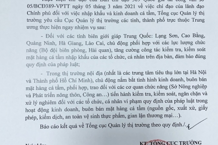 Tăng cường kiểm tra, ngăn chặn kinh doanh, nhập khẩu cá tầm