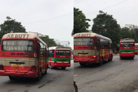 Nghệ An: Xe buýt Khanh Quỳnh “làm xiếc” trên Quốc lộ 1A, người đi đường một phen khiếp vía