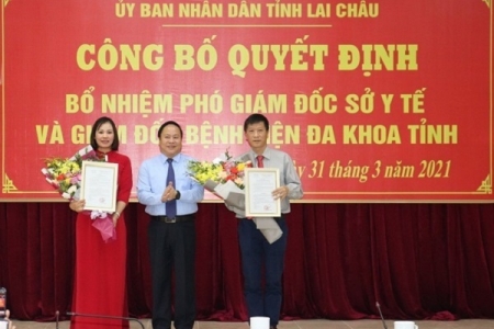 Lai Châu: Công bố các quyết định Nhân sự mới của Sở Y tế