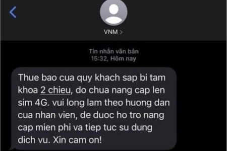 Cảnh báo lừa đảo từ các chiêu thức giả mạo nhà mạng nâng cấp lên sim 4G