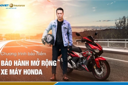 Tăng lợi ích cho khách hàng với gói bảo hành mở rộng xe máy Honda của Bảo hiểm Bảo Việt