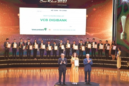 VCB Digibank của Vietcombank được vinh danh tại Lễ trao giải thưởng Sao Khuê 2021