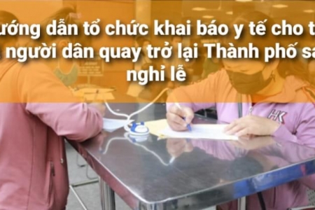 TP. HCM: Hướng dẫn khai báo y tế sau dịp nghỉ lễ 30/4-1/5