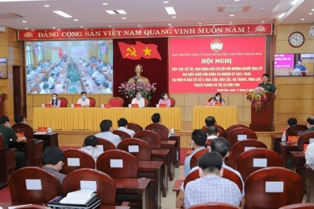 Thanh Hóa: Đại tướng Lương Cường và các ứng cử viên ĐBQH khóa XV tiếp xúc cử tri, vận động bầu cử tại đơn vị bầu cử số 2