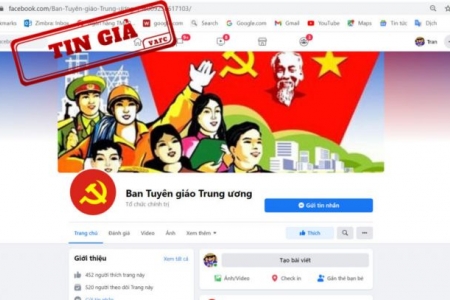 Cảnh báo Fanpage giả mạo mang tên Ban Tuyên giáo Trung ương