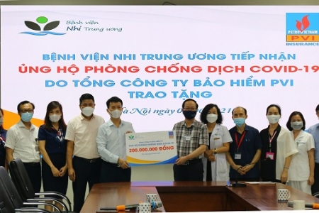 Bảo hiểm PVI ủng hộ chương trình phòng chống Covid-19 tại các bệnh viện và địa phương