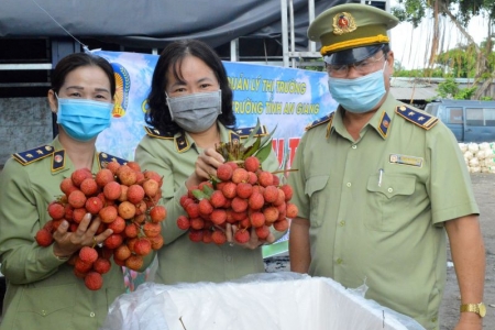 An Giang: Cục Quản lý thị trường hỗ trợ nông dân Bắc Giang tiêu thụ vải thiều