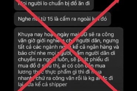 Bác bỏ thông tin TP.HCM giới nghiêm, ngừng tất cả các ngành nghề